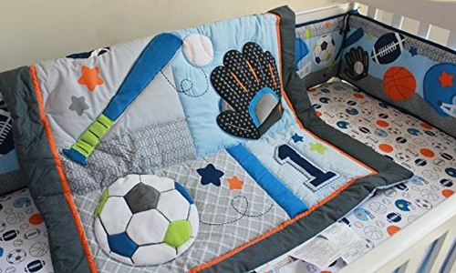 New 11 pieces Baby Boy Sport Crib Bedding Set